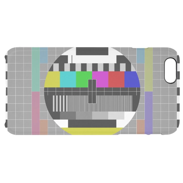 Retro PM5544 Television Test Pattern Uncommon iPhone Case (Back Horizontal)