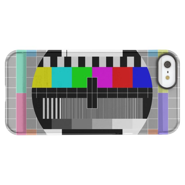 Retro PM5544 Television Test Pattern Uncommon iPhone Case (Back Horizontal)