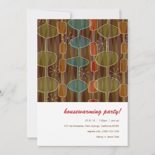 Retro Pods Housewarming Party Invitations