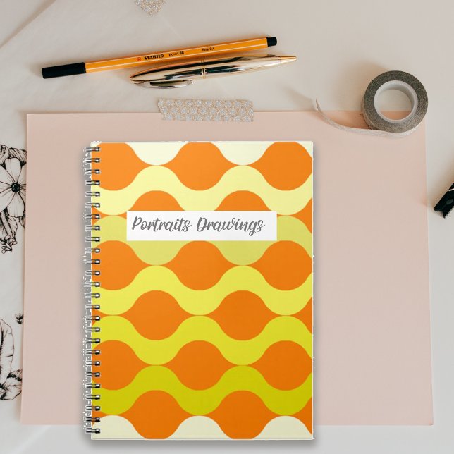 Retro Pods Orange Lemon Yellow Notebook (Creator Uploaded)