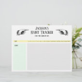 Retro Pointing Hands Habit Tracker (Standing Front)