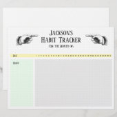 Retro Pointing Hands Habit Tracker (Front/Back)