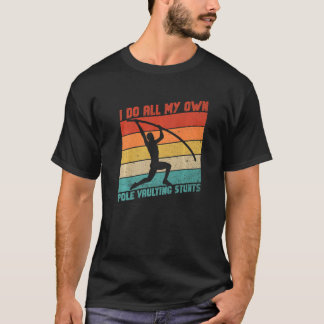 Retro Pole Vault And Pole Vault Athlete T-Shirt
