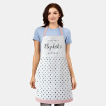 Retro Polka Dot Adult Personalized Cooking Apron at Zazzle