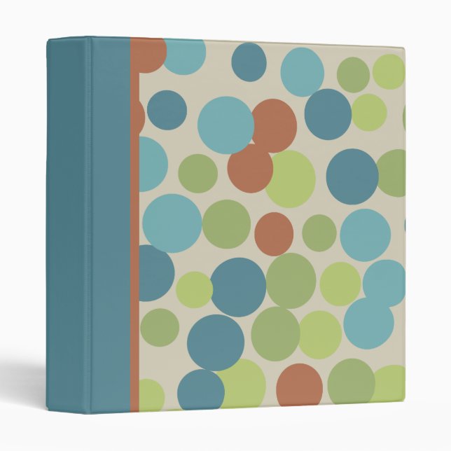 Retro Polka Dot  Binder (Front/Spine)