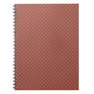 Retro, polka dot brown notebook