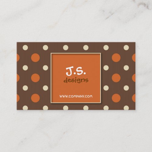 Retro Polka Dot Business Card