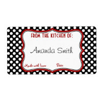 Retro Polka Dot Canning Label