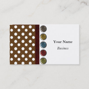 RETRO POLKA DOT DESIGN BUSINESS CARDS