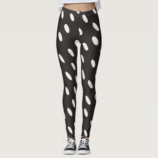 Retro Polka Dot Leggings - High-Waisted and Stylis (Front)