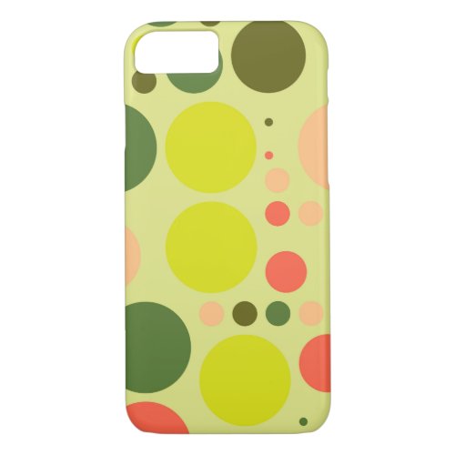 Retro Polka Dot Mosaic Pattern 10 iPhone 87 Case