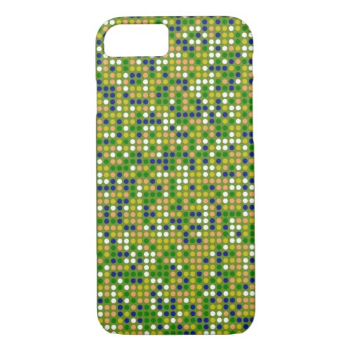 Retro Polka Dot Mosaic Pattern 2 iPhone 87 Case
