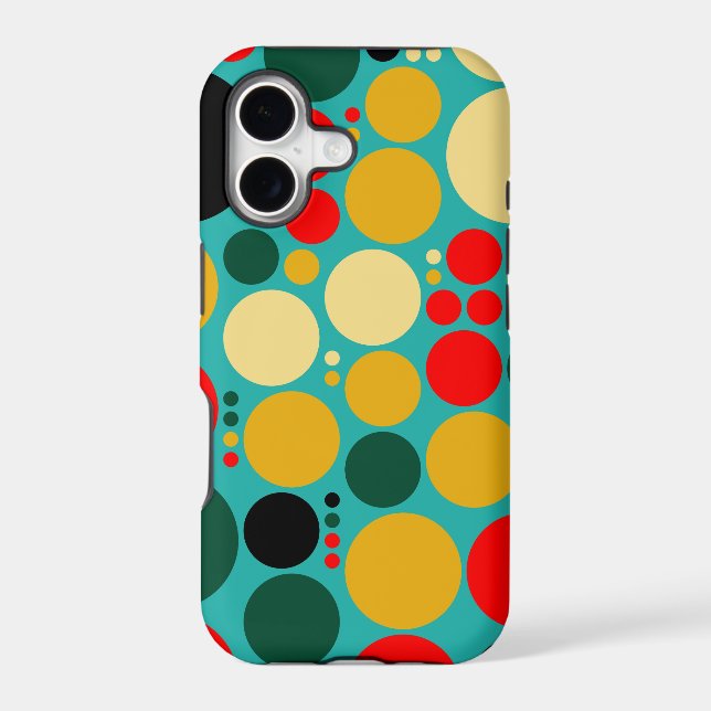 Retro Polka Dot Mosaic Pattern #4 Iphone Case (Back)