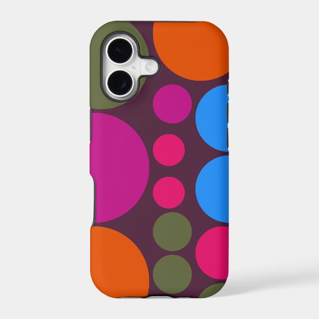 Retro Polka Dot Mosaic Pattern #5 Iphone Case (Back)