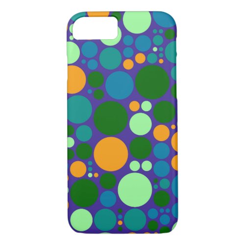 Retro Polka Dot Mosaic Pattern 6 iPhone 87 Case