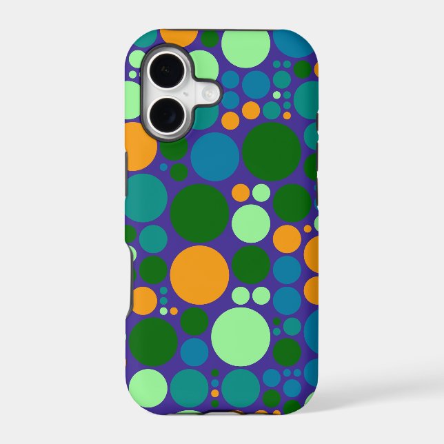 Retro Polka Dot Mosaic Pattern #6 Iphone Case (Back)
