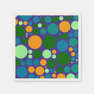 Retro Polka Dot Mosaic Pattern #6 Paper Napkins