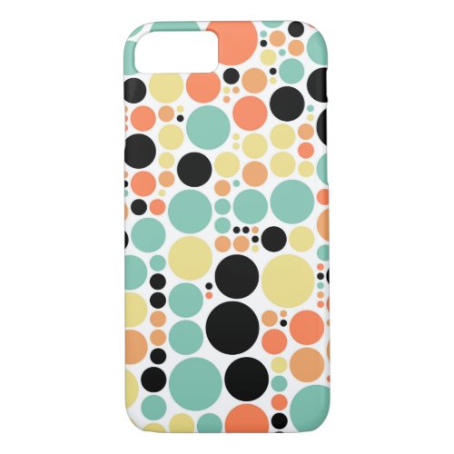 Retro Polka Dot Mosaic Pattern 7 iPhone 87 Case