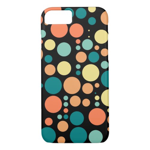 Retro Polka Dot Mosaic Pattern 8 iPhone 87 Case