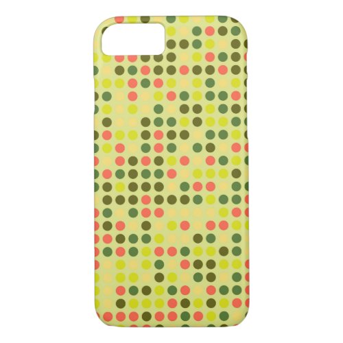 Retro Polka Dot Mosaic Pattern 9 iPhone 87 Case