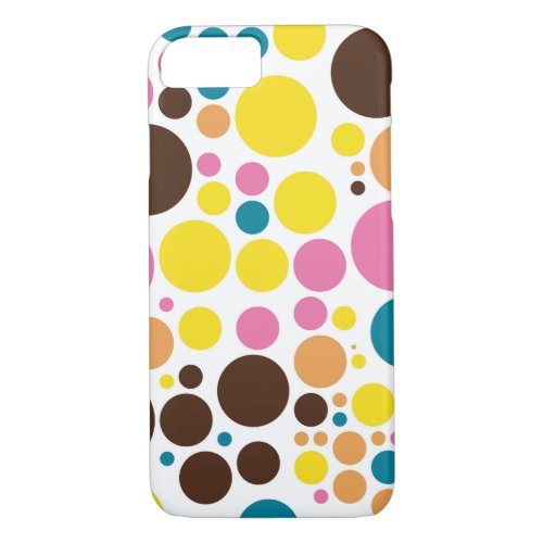 Retro Polka Dot Mosaic Pattern iPhone 87 Case