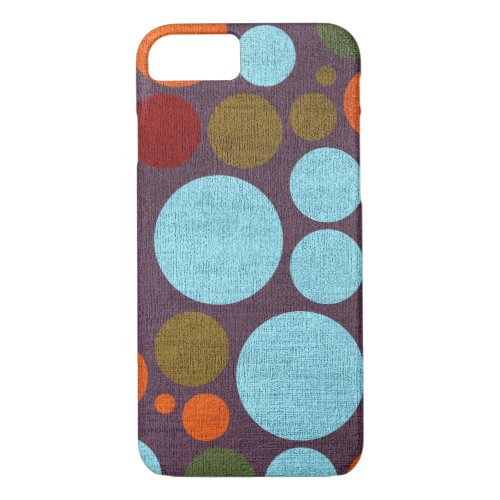 Retro Polka Dot Painted Canvas 2 iPhone 87 Case