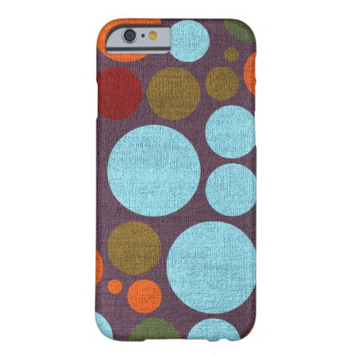 Retro Polka Dot Painted Canvas 2 Barely There iPhone 6 Case