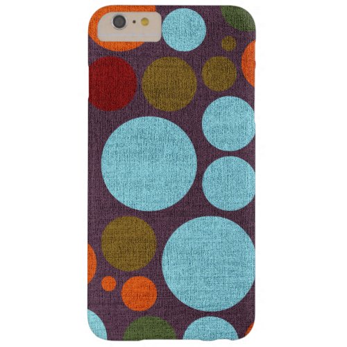 Retro Polka Dot Painted Canvas 2 Barely There iPhone 6 Plus Case