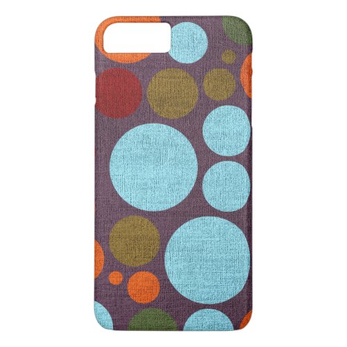 Retro Polka Dot Painted Canvas 2 iPhone 8 Plus7 Plus Case