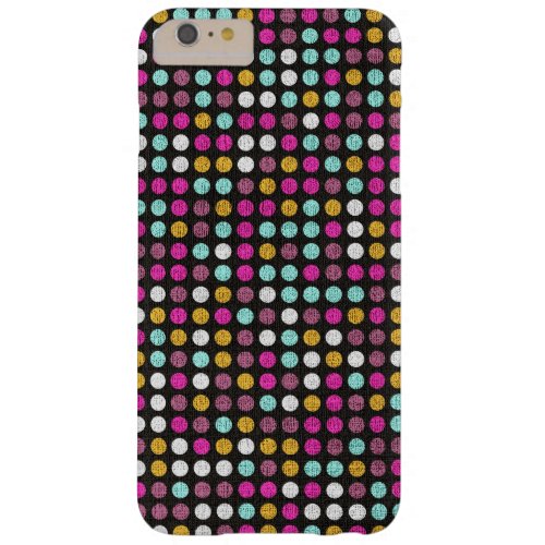 Retro Polka Dot Painted Canvas 4 Barely There iPhone 6 Plus Case