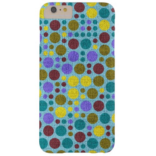 Retro Polka Dot Painted Canvas 5 Barely There iPhone 6 Plus Case