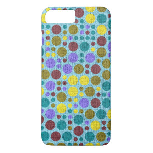 Retro Polka Dot Painted Canvas #5 iPhone 8 Plus/7 Plus Case