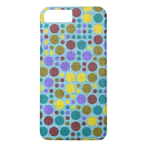 Retro Polka Dot Painted Canvas 5 iPhone 8 Plus7 Plus Case