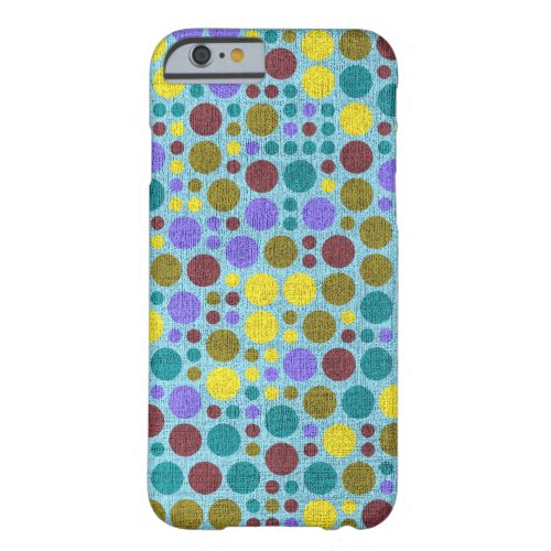 Retro Polka Dot Painted Canvas 5 Barely There iPhone 6 Case