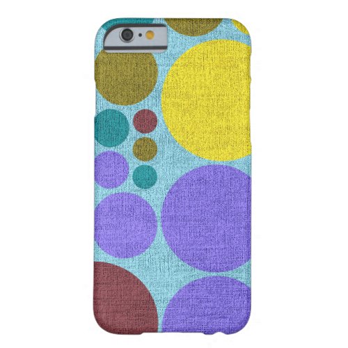 Retro Polka Dot Painted Canvas 6 Barely There iPhone 6 Case