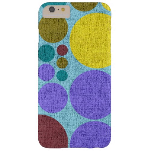 Retro Polka Dot Painted Canvas 6 Barely There iPhone 6 Plus Case