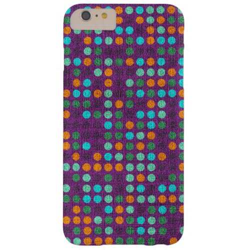 Retro Polka Dot Painted Canvas 7 Barely There iPhone 6 Plus Case