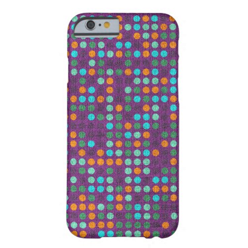 Retro Polka Dot Painted Canvas 7 Barely There iPhone 6 Case