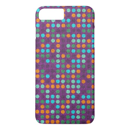 Retro Polka Dot Painted Canvas 7 iPhone 8 Plus7 Plus Case