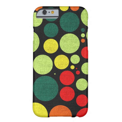 Retro Polka Dot Painted Canvas Barely There iPhone 6 Case