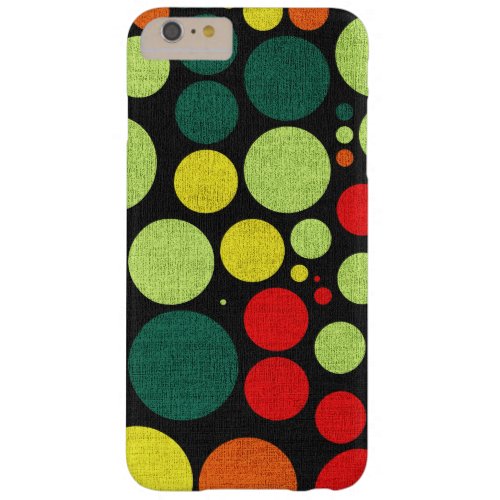 Retro Polka Dot Painted Canvas Barely There iPhone 6 Plus Case