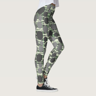 Retro Polka Dot Pinch, Nip, Tuck, Stripes Leggings
