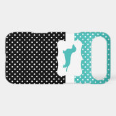 Retro Polka Dot w/Dachshund Case-Mate iPhone Case (Back (Horizontal))