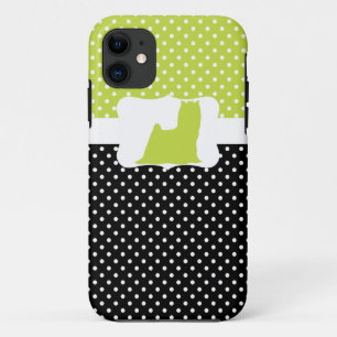 Retro Polka Dot w/Yorkie iPhone 11 Case