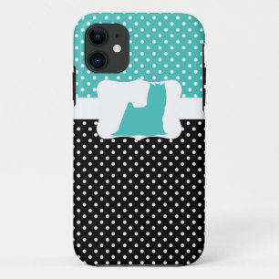 Retro Polka Dot w/Yorkie iPhone 11 Case