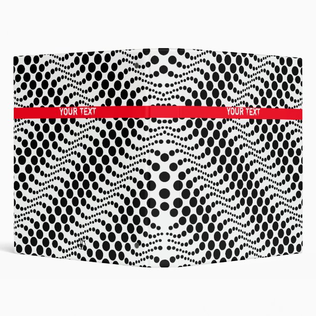 Retro Polka Dot Wave Binder White Black 2 (Background)