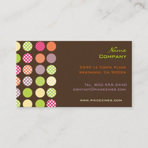 Customizable Retro Polka dots business cards