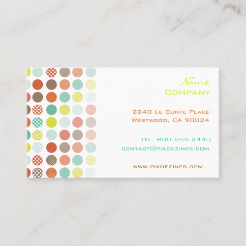 Retro polka dots/DIY background color! Business Cards