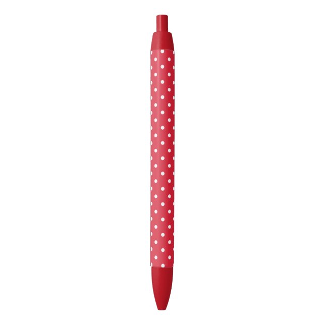 Retro Polka Dots in Red and White Pen (Front Vertical)