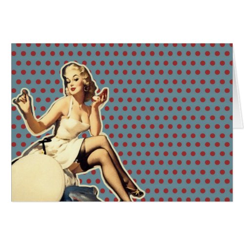 Retro polka dots Vintage pin up girl